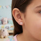 Ellie Kids Pink Elephant 18kt Gold Enamel Earrings