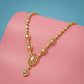Surya Diamond Oval Sunburst Drop 18kt Gold Necklace
