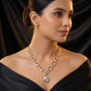 Mayuri Diamond Feather Hexagon Drop 18kt Two-Tone Gold Necklace