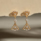 Lightweight 18Kt Gold Diamond Drop Earrings for Women