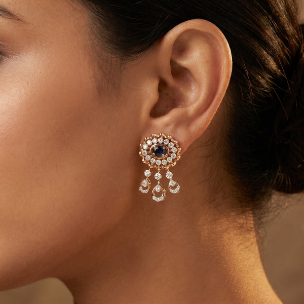 18Kt Gold Diamond Chandelier Earrings for Women