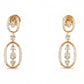18Kt Gold Oval Diamond Dangler Earrings for Women