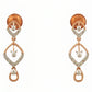 18Kt Rose Gold Lightweight Diamond Drop Earrings