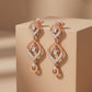 18Kt Rose Gold Lightweight Diamond Drop Earrings