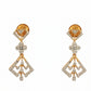 18Kt Gold Citrine & Diamond Drop Earrings for Women