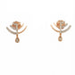 18Kt Rose Gold Diamond Stud Earrings for Women Daily Wear