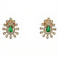 18Kt Emerald & Diamond Women’s Stud Earrings for Wedding