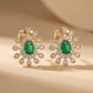 18Kt Emerald & Diamond Women’s Stud Earrings for Wedding