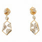 18Kt Gold Petal Design Diamond Earrings for Women