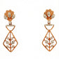 18Kt Rose Gold Leaf Diamond Earrings for Women