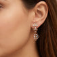 18Kt Rose Gold Leaf Diamond Earrings for Women