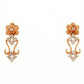 Daily Wear Diamond 18Kt Rose Gold Earrings for Women