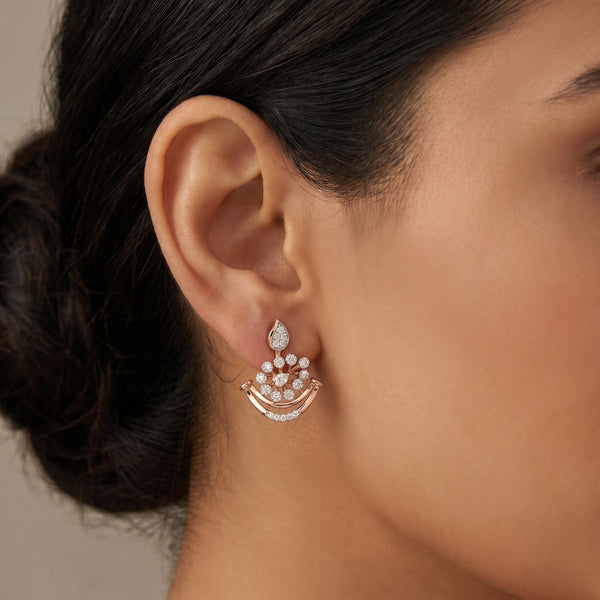 18Kt Gold Daily Wear Diamond Earrings for Women