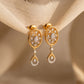 Lightweight Diamond Dangler Earrings in 18Kt Yellow Gold