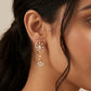 Lightweight Diamond Dangler Earrings in 18Kt Yellow Gold