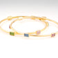 18KT Multicolour Gemstone Bangle Set