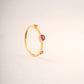 Three Stone Pink Gemstone 18KT Ring