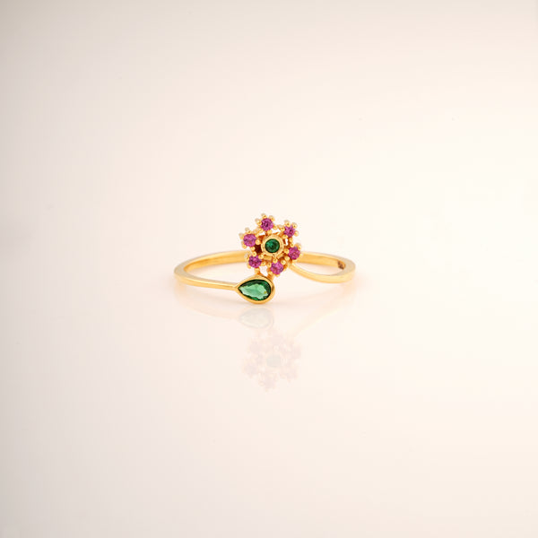 18KT Floral Wrap Ring for Wedding