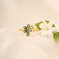 Peacock Flower Gemstone 18KT Ring