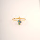 18KT Peacock Design Gemstone Ring