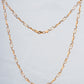 18kt Two-Tone Gold Diamond-Cut Bar Everyday Chain for Men