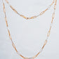 18kt Two-Tone Gold Paperclip Chain for Men