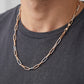 18kt Two-Tone Gold Paperclip Chain for Men