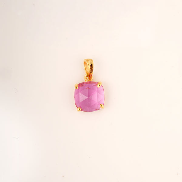 Solitaire Pink Gemstone 18KT Pendant