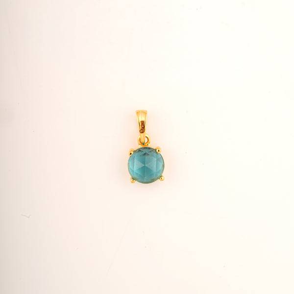 Solitaire Blue Gemstone 18KT Pendant