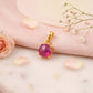 Solitaire Purple Gemstone 18KT Pendant
