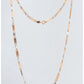 18kt Textured Flat Bar Link Two-Tone Gold Chain for Men