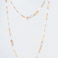 18kt Bold Oval Paperclip Dual-Tone Gold Chain for Men