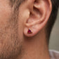 18Kt Gold Triangle Ruby Single Stud Earring for Men