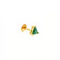 18Kt Gold Triangle Emerald Single Stud Earring for Men