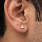 18Kt Gold Triangle Stone Single Stud Earring for Men