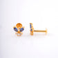 Blue Butterfly 18KT Stud Earrings