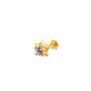 18Kt Gold Star Stone Single Stud Earring for Men