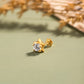 18Kt Gold Star Stone Single Stud Earring for Men