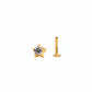 18Kt Gold Star Stone Single Stud Earring for Men