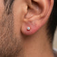 18Kt Gold White stone Single Stud Earring for Men