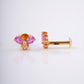 18KT Gemstone Gold Stud Earrings