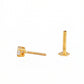 18Kt Gold White stone Single Stud Earring for Men