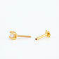 18Kt Gold Single Stone Stud Earring for Men