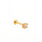 18Kt Gold Single Stone Stud Earring for Men