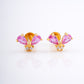 18KT Gemstone Butterfly Wing Stud Earrings