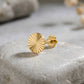 18Kt Gold Round Cut Single Stud Earring for Men