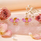 Butterfly Wing 18KT Gemstone Stud Earrings