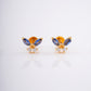 18KT Gold Gemstones Stud Earrings