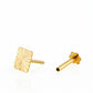 18Kt Gold Square Cut Single Stud Earring for Men