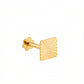 18Kt Gold Square Cut Single Stud Earring for Men
